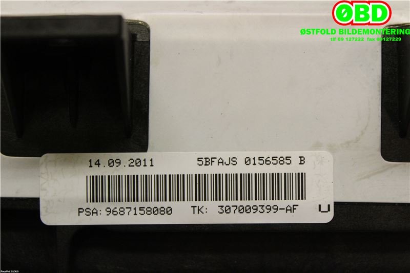 Airbag passasjer til Citroën DS4 2011-2017 (CITROEN|8217F5|1637167980|9687158080)