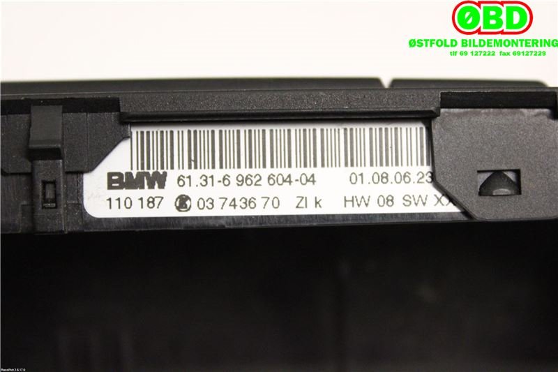 Varmeapparat betjening til BMW 1-Serie 2004-2011 (E81/E82/E87/E88) (E81/E82/E87/E88) (BMW|64 11 9 199 259||64119110610)
