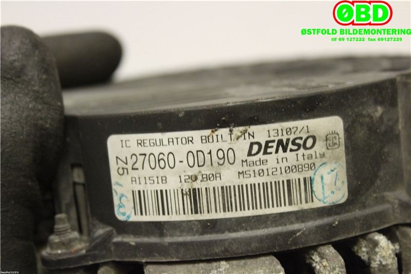 Dynamo til Toyota Verso 2004-2009 (Type II)  (TOYOTA|270600D190|)