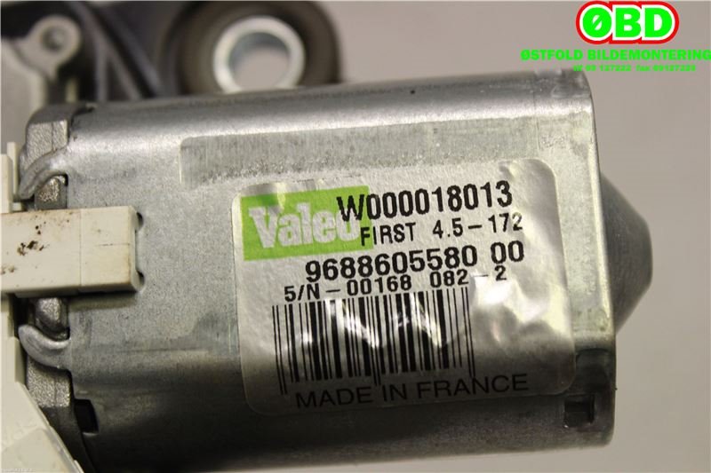 Viskermotor bakrute til Peugeot 508 2011-2014 (Type I, Fase 1)  (PEUGEOT|6405 RX|W000018013|9688605580)