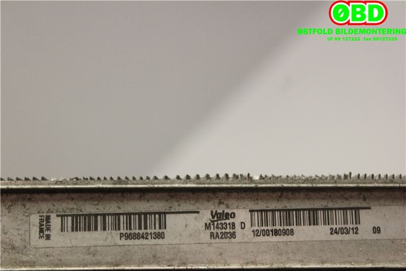 Radiator (manuell gir) til Peugeot 508 2011-2014 (Type I, Fase 1) (PEUGEOT|1330X2||9688421380)