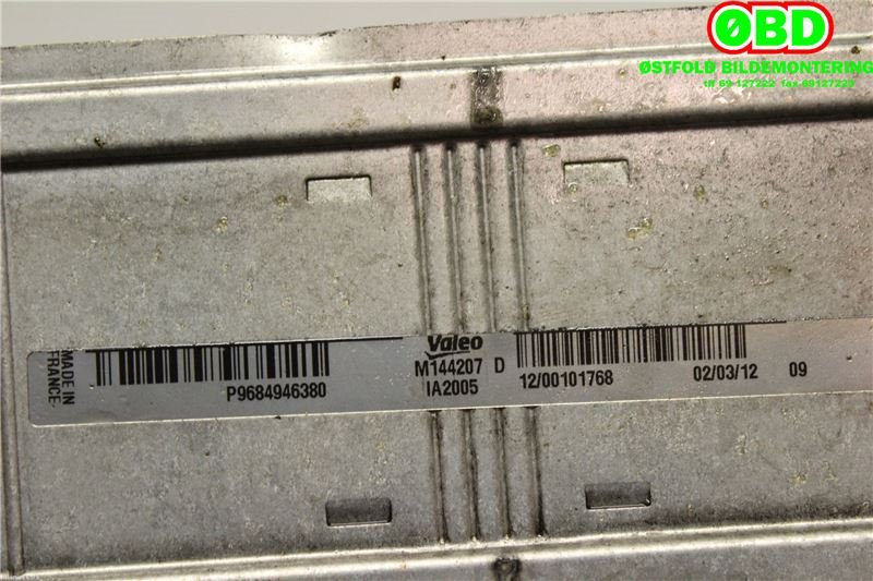 Intercooler til Peugeot 508 2011-2014 (Type I, Fase 1)  (PEUGEOT|0384P5||9684946380)