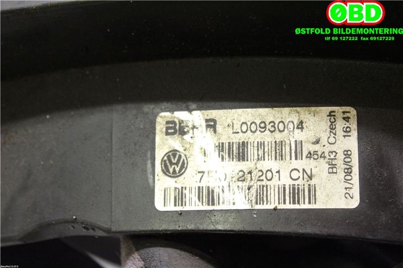 Kjølevifte til VW Transporter / Caravelle 2009-2015 (Fase 2) (T5) (T5) (VOLKSWAGEN|7H0 959 455 A|7H0 959 455 D|)