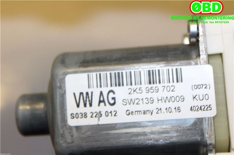 Ruteheis høyre foran til VW Caddy 2015-2020 (Type III, Fase 3)  (VOLKSWAGEN|2K5 959 702 A||2K5959702)