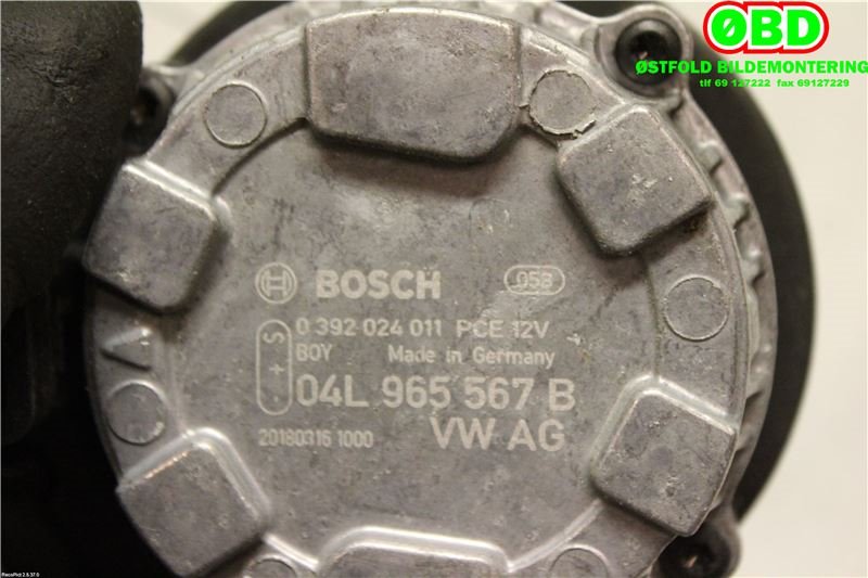 Sirkulasjonspumpe til VW Passat 2015-2019 (Fase 1) (B8) (B8) (VOLKSWAGEN|04L 965 567 B||04L965567B)