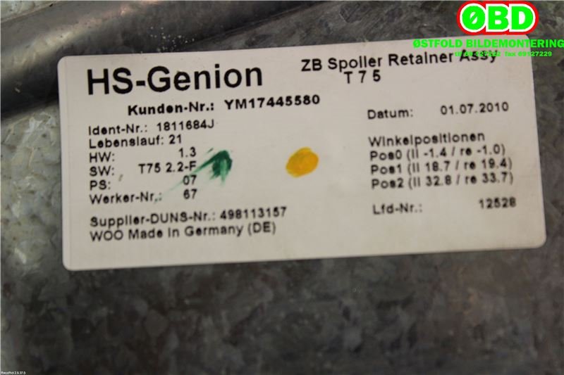 Spoiler bakluke til Peugeot RCZ 2010-2015 (PEUGEOT|8742AC||YM17445580)