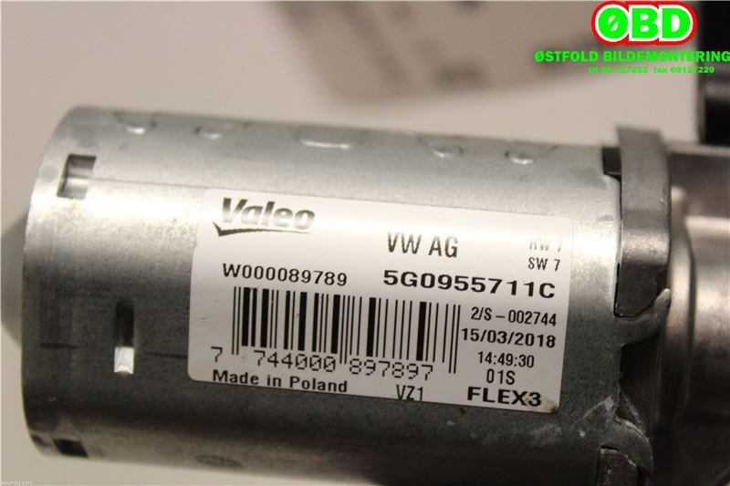 Viskermotor bakrute til VW Passat 2015-2019 (Fase 1) (B8) (B8) (VOLKSWAGEN|5G0 955 711 C||5G0955711C)