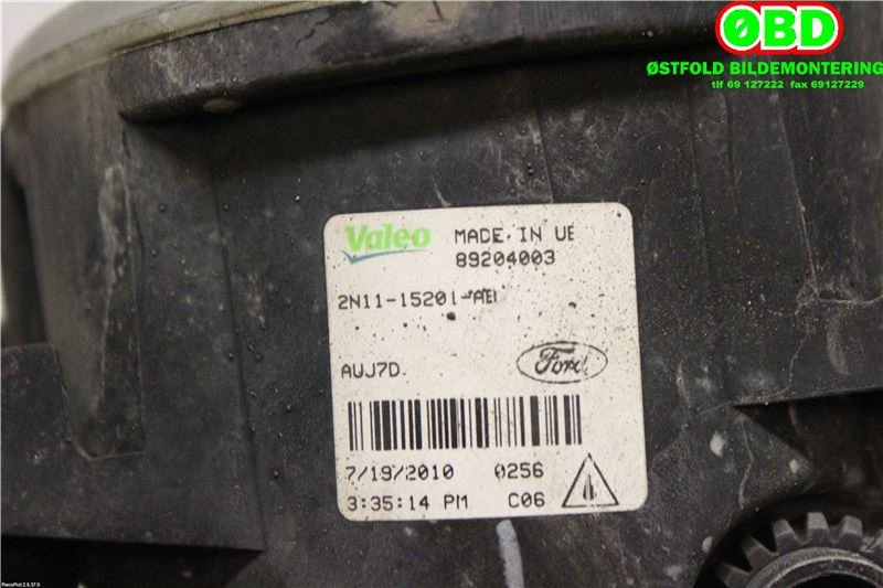 Tåkelykt venstre foran til Ford Transit Connect 2009-2013 (Type I, Fase 2)  (FORD|1209177||2N1115201AB)