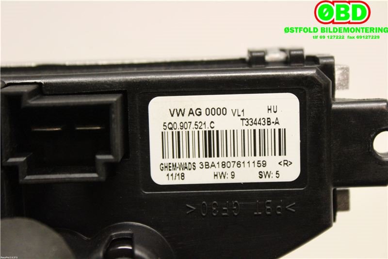 Varmeapparat motstand til VW Passat 2015-2019 (Fase 1) (B8) (B8) (VOLKSWAGEN|5Q0 907 521 C|5WA 907 521|5Q0907521C)