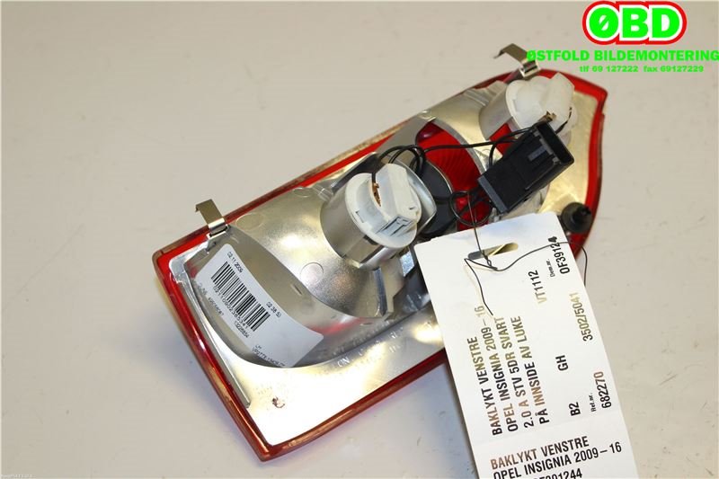 Baklykt venstre til Opel Insignia A 2009-2014 (OPEL|13226854|12 22 442|)