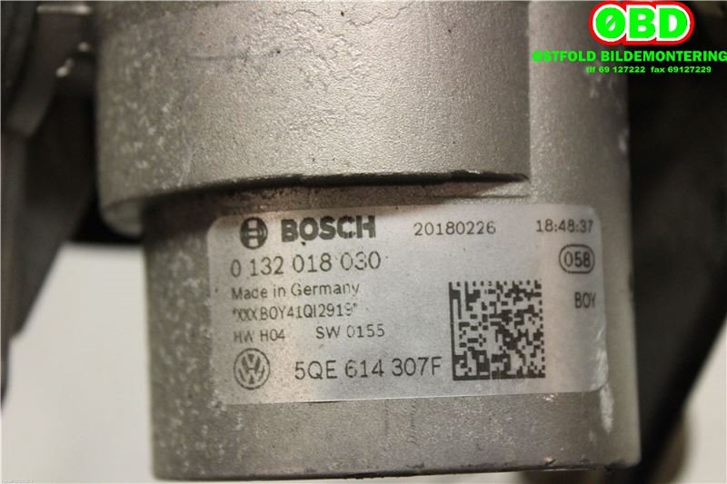 Bremsefordeler til VW Passat 2015-2019 (Fase 1) (B8) (B8) (VOLKSWAGEN|5QE 614 307 E|5QE 614 307 H|5QE614307F)