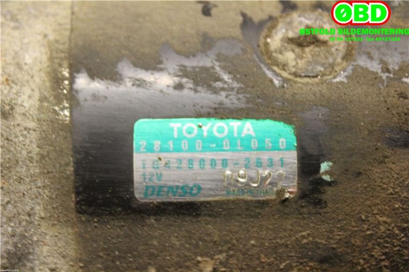 Starter diesel til Toyota Hilux 2006-2011  (TOYOTA|281000L050|281000L052)
