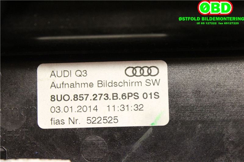 Instrument kjørecomputer til Audi Q3 2011-2014 (Type I, Fase 1)  (AUDI|8U0919603A|)