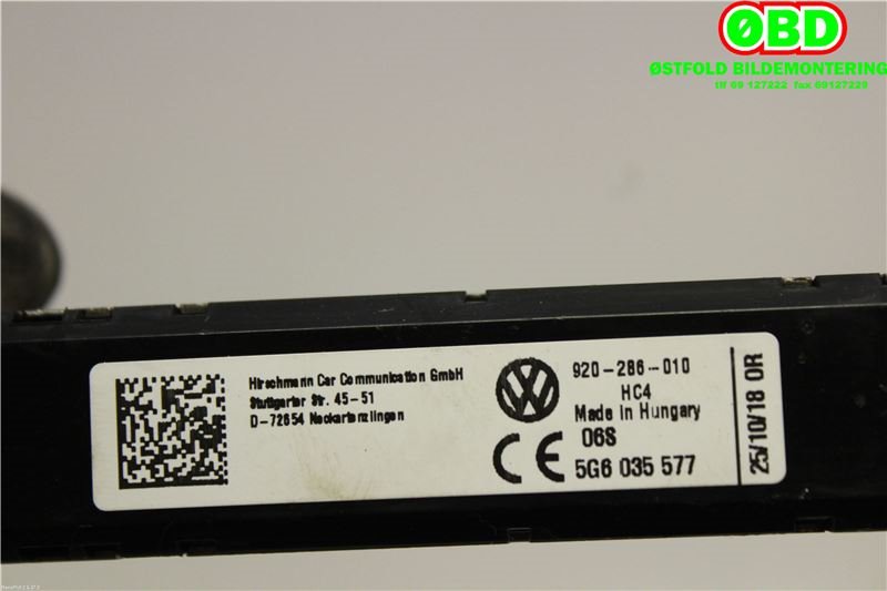 Antenne forsterker til VW e-Golf 2017-2020 (Fase 2) (VOLKSWAGEN|5G6 035 577||5G6035577)