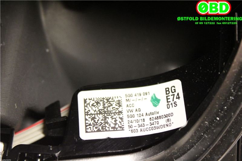 Ratt til VW e-Golf 2017-2020 (Fase 2) (VOLKSWAGEN|5G0 419 091 BG||5G0419091BG)