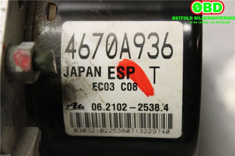 ABS sentral til Peugeot 4008 2012-2017  (PEUGEOT|1609909880||4670A936)