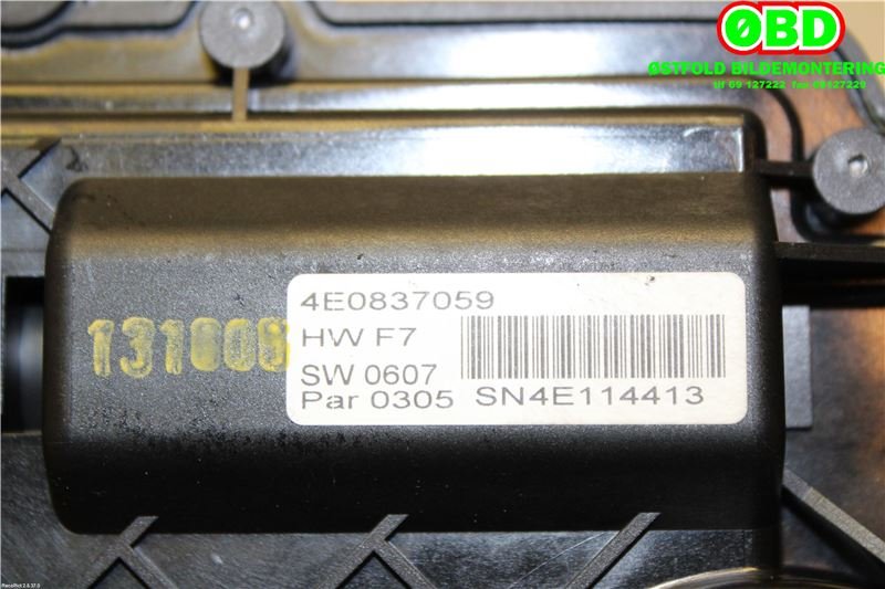 Låsekasse høyre foran til Audi A8 2003-2010 (Type II)  (AUDI|4E0 837 059||4E0837059)