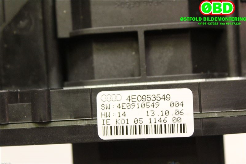 Bryter combi til Audi A8 2003-2010 (Type II)  (AUDI|4E0 953 513 K|4E0 953 503 F|)