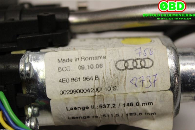 Solskjerm til Audi A8 2003-2010 (Type II)  (AUDI|4E0861334G|)