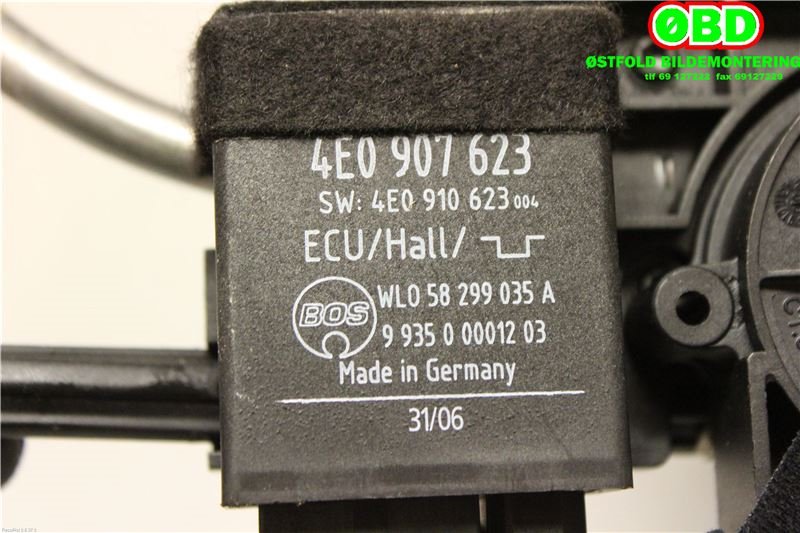 Solskjerm til Audi A8 2003-2010 (Type II)  (AUDI|4E0861333G|)