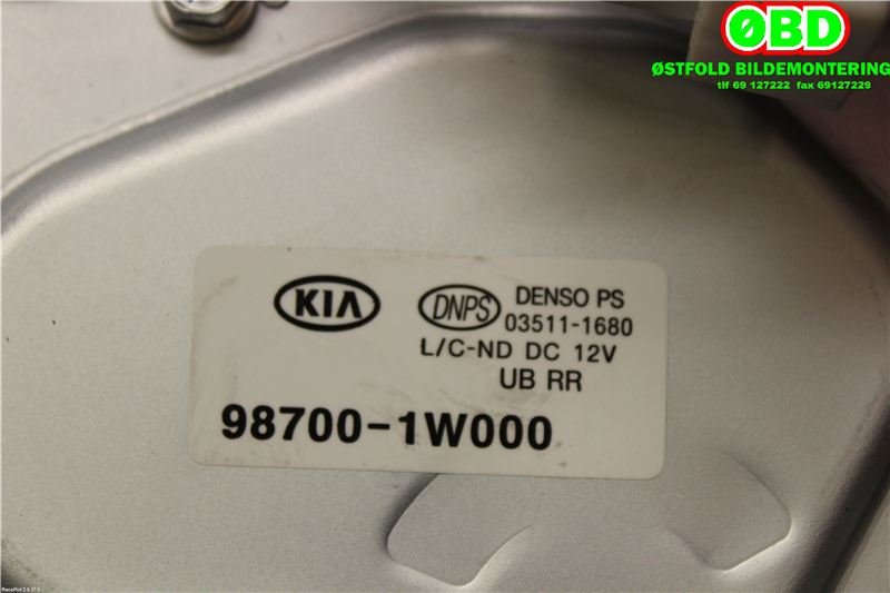 Viskermotor bakrute til Kia Rio 2011-2017 Type III  (KIA|987001W000|)