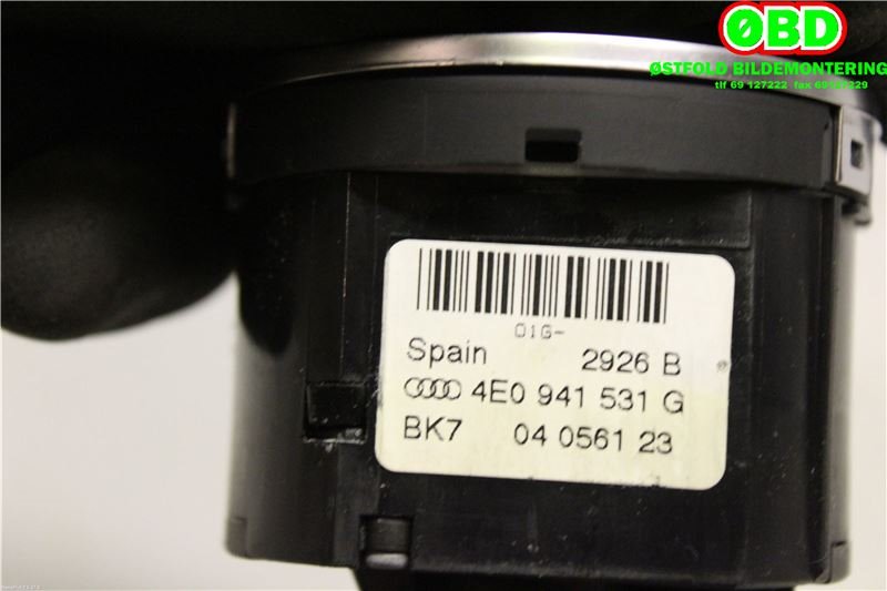 Bryter lys til Audi A8 2003-2010 (Type II)  (AUDI|4E0941531G|)