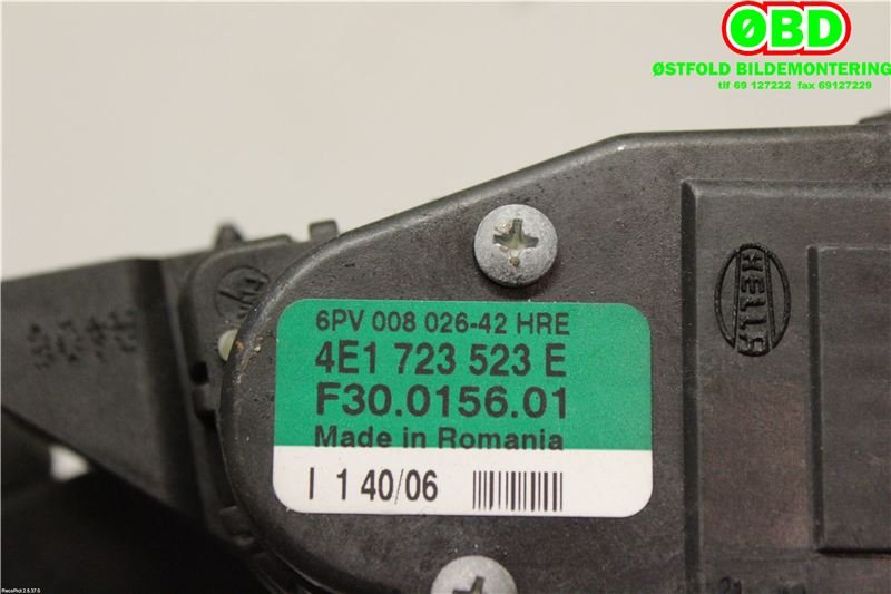 Pedal gass til Audi A8 2003-2010 (Type II) (AUDI|4E1723523H||4E1723523E)