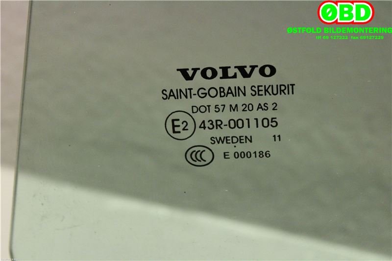 Siderute venstre bak til Volvo S60 2010-2014 (Type II, Fase 1) (VOLVO|31385416|)