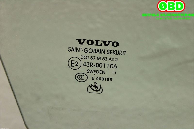 Siderute høyre foran til Volvo S60 2010-2014 (Type II, Fase 1)  (VOLVO|31385413|)