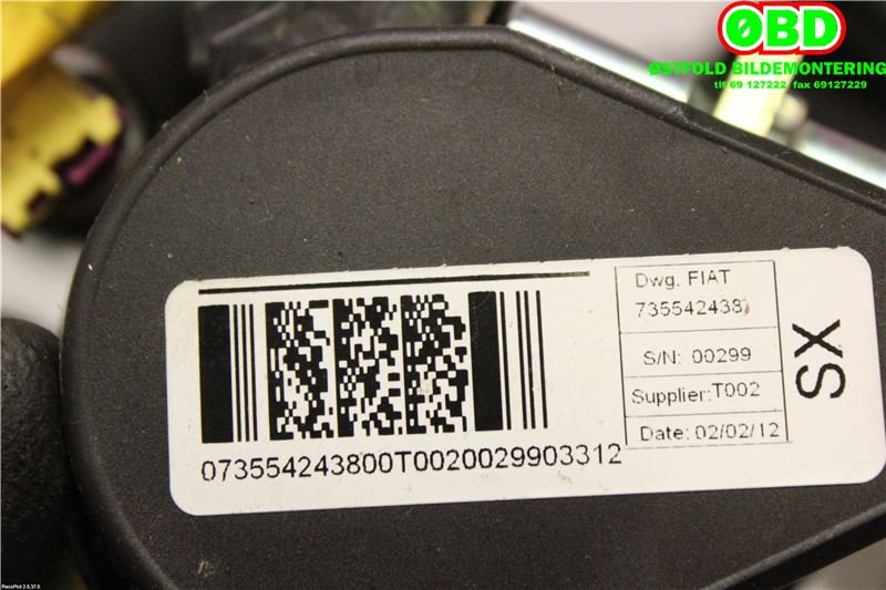 Airbag beltestrammer til Fiat Doblo 2010-->> (Type II)  (FIAT|)