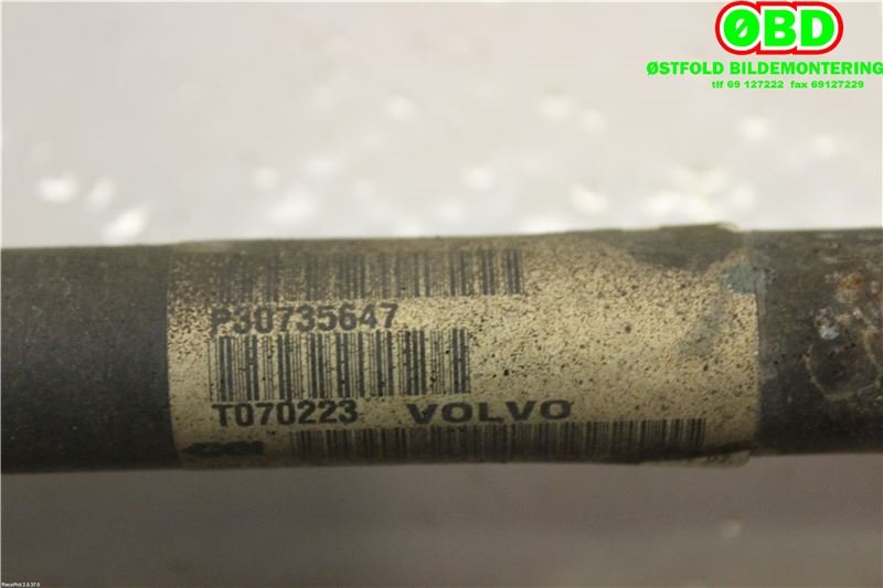 Drivaksel høyre bak til Volvo XC70 2005-2007 (Type I, Fase 2)  (VOLVO|8603680||30735647)