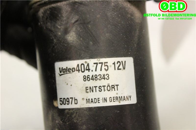 Viskermotor frontrute til Volvo XC70 2005-2007 (Type I, Fase 2)  (VOLVO|8648343|404775)