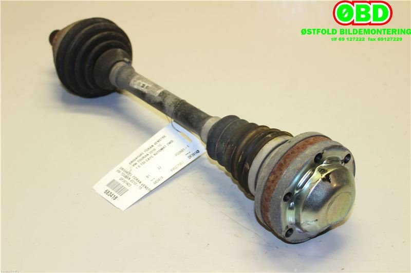Drivaksel venstre foran til VW Touran 2010-2015 (Type I, Fase 3)  (VOLKSWAGEN|1K0 407 271 LF|1K0 407 271 PF|1K0407271JK)