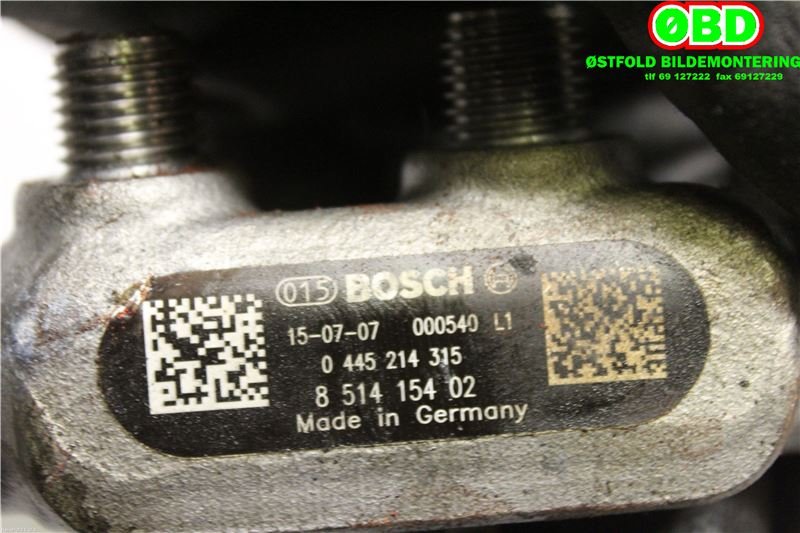 Dyseskinne (fuelrail) til BMW 3-Serie 2012-2018 (F30/F31/F34) (F30/F31/F34) (BMW|13 53 8 514 154|0445214315|8514154)