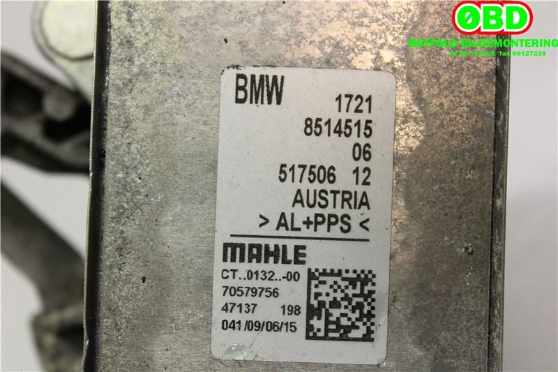 Oljekjøler til BMW 3-Serie 2012-2018 (F30/F31/F34) (F30/F31/F34) (BMW|17 21 8 514 515|)