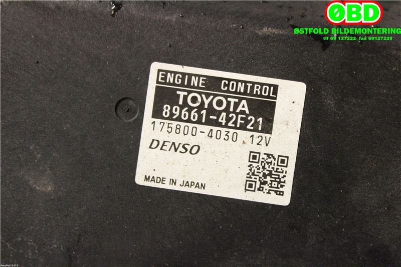 Styreenhet motor til Toyota RAV4 2006-2009 (Type III, Fase 1)