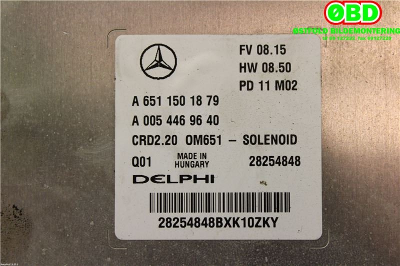 Styreenhet motor til Mercedes Vito/Viano 2004-2010 (Fase 1) (W639) (W639) (A 651 150 18 79|A 651 900 93 02|6511501879)