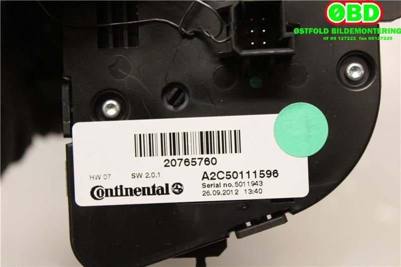 Varmeapparat betjening til Opel Mokka 2012-2016 (Type I, Fase 1)  (OPEL|20765760|1822318)