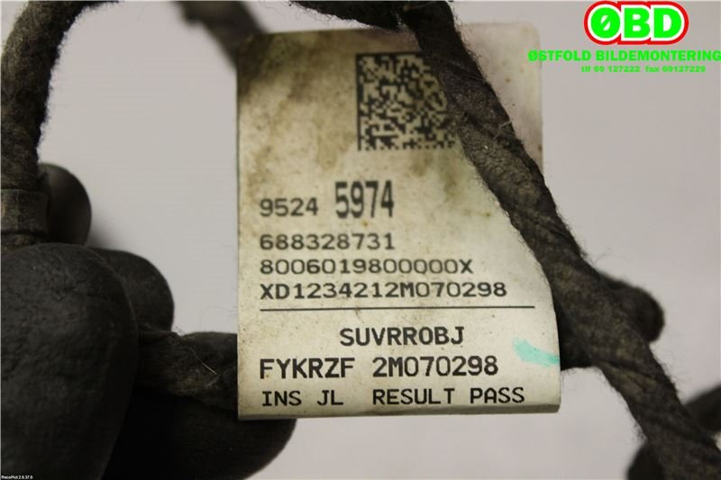 Ledningsnett til Opel Mokka 2012-2016 (Type I, Fase 1) (OPEL|95245974|9802668)