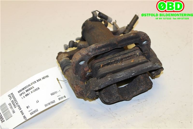 Bremsecaliper høyre bak til Opel Mokka 2012-2016 (Type I, Fase 1) (OPEL|13300884|542111|)