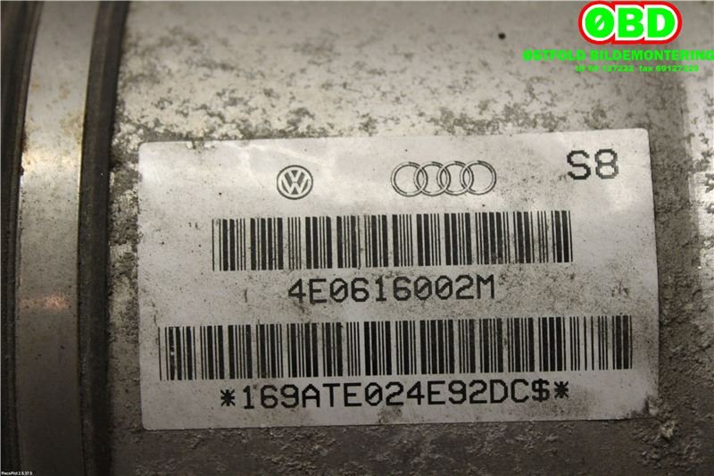 Fjær foran nivå luftpute/belg til Audi A8 2003-2010 (Type II)  (AUDI|4E0 616 002 M|4E0 616 002 T|4E0616002M)
