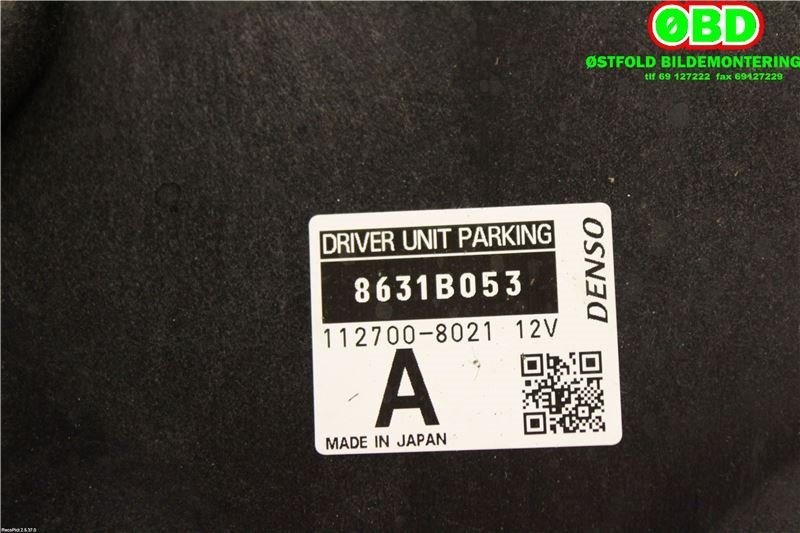 Styreenhet parkering til Mitsubishi Outlander 2015-->> (Type III, Fase 2) (MITSUBISHI|8631B053|)