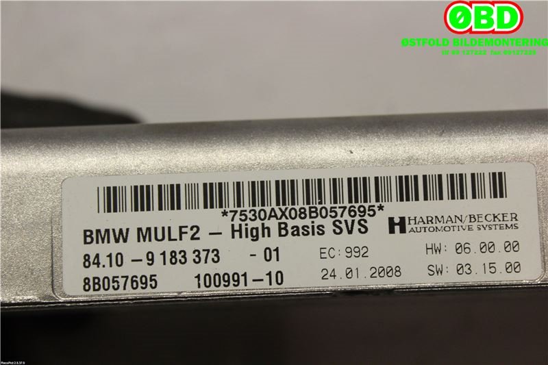 Styreenhet diverse til BMW 3-Serie 2005-2011 (E90/E91/E92/E93) (E90/E91/E92/E93) (BMW|84 10 9 229 740||84109183373)