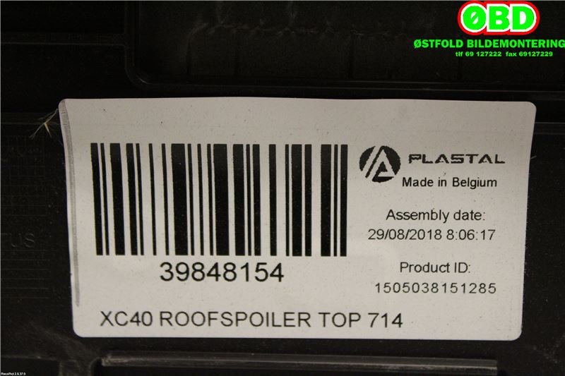 Spoiler bakluke til Volvo XC40 2018-2024  (|39848154)