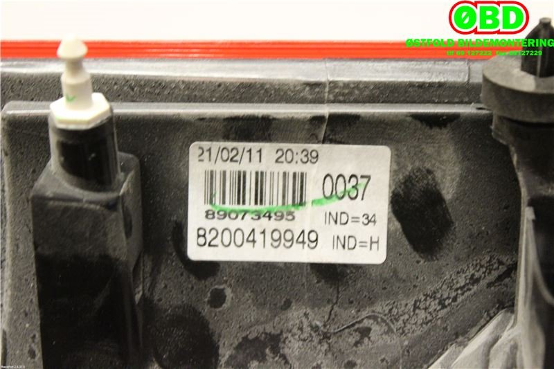 Baklykt venstre til Renault Kangoo 2008-2021 (Type II)  (8200419949|)