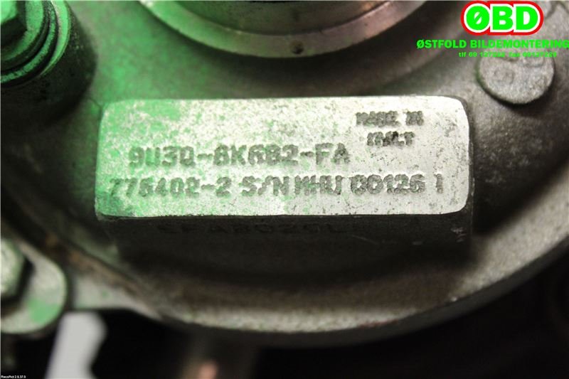 Turbo til Citroën C5 2008-2017 (Type II)  (|9U3Q6K682FA)