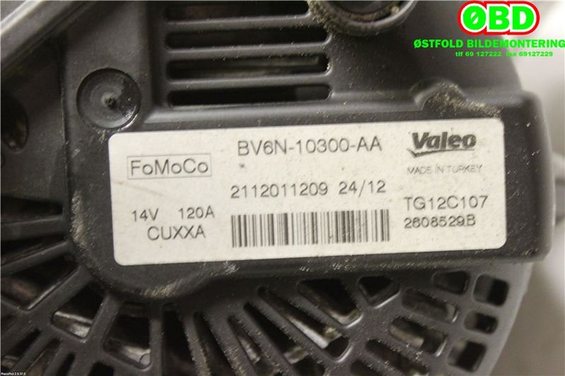 Dynamo til Ford Focus 2011-2014 (Type III, Fase 1) (FORD|2321615||BV6N10300AA)