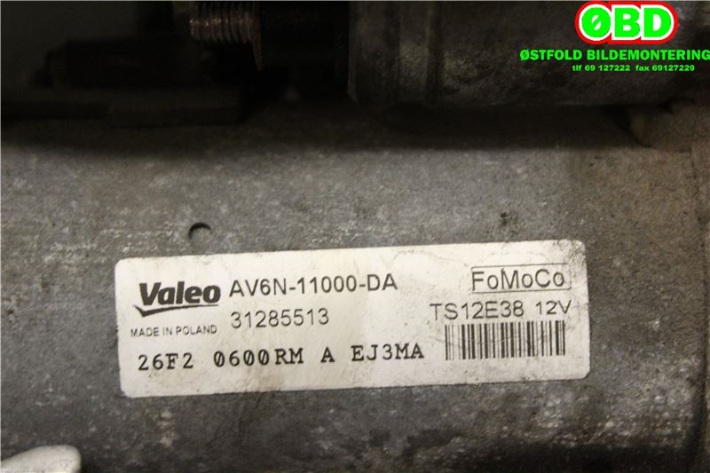 Starter til Ford Focus 2011-2014 (Type III, Fase 1)  (FORD|1685833||AV6N11000DA)
