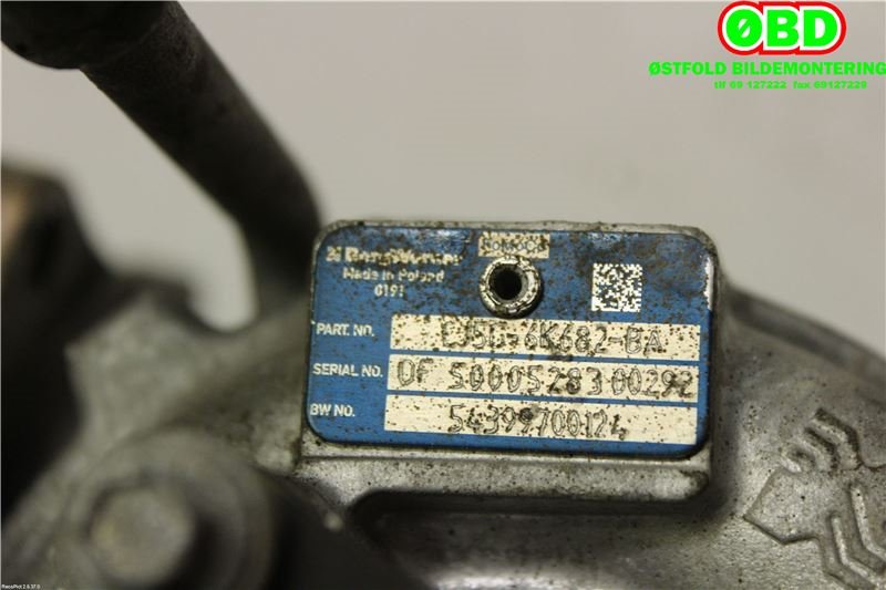Turbo til Ford Focus 2011-2014 (Type III, Fase 1)  (FORD|2128591||CJ5G6K682BA)