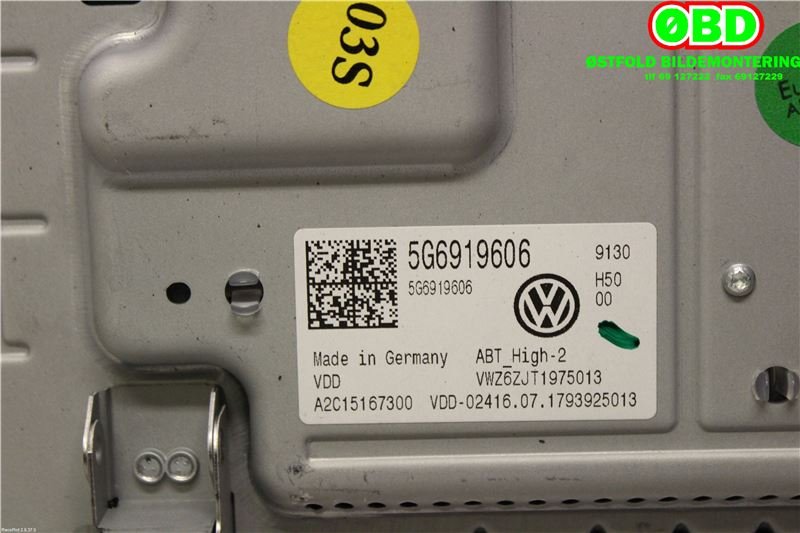 Bilstereo til VW e-Golf 2017-2020 (Fase 2)  (VOLKSWAGEN|5G6 919 606 C||5G6919606)